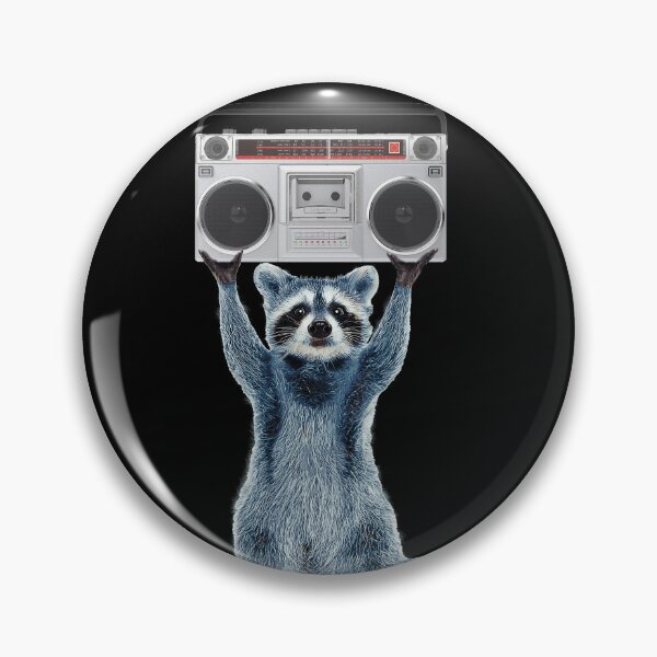 Item preview, Raccoon holding a boombox ,boombox scene designed and sold by TeeARTHY.