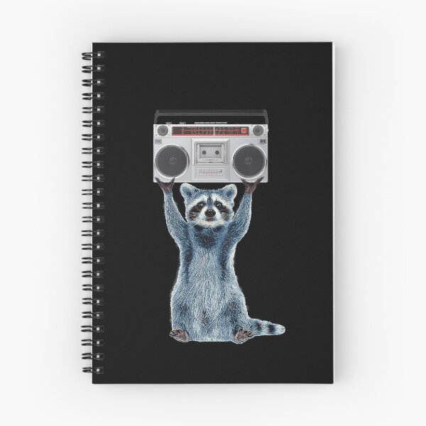 Item preview, Raccoon holding a boombox ,boombox scene designed and sold by TeeARTHY.