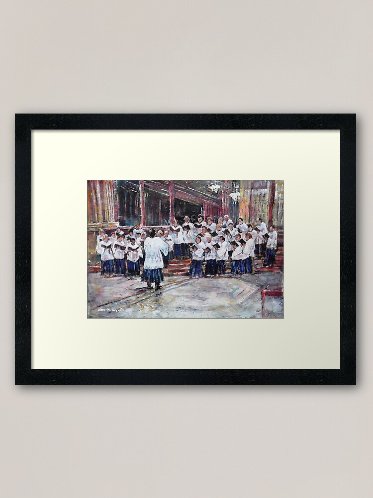 Thumbnail 1 of 7, Framed Art Print, Church Choir Singing - Art Prints & Gifts designed and sold by ballet-dance.