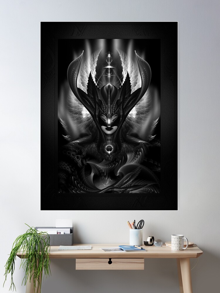 Taidushan Sai The Talons Of Time Is A Melding Of Several Of My Previous Fractal Art Composition Room Decor Poster