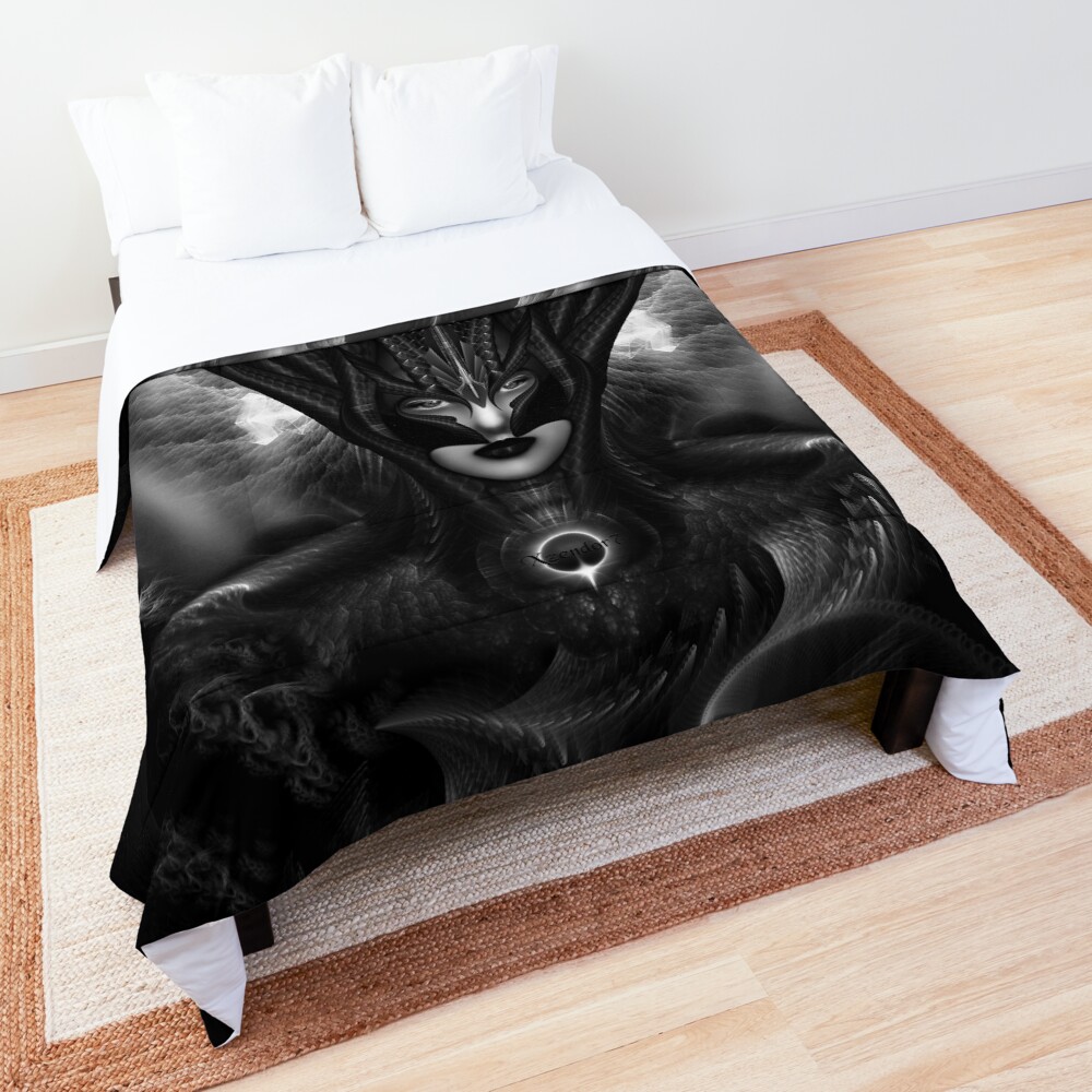 Taidushan Sai The Talons Of Time Fractal Art Portrait by Xzendor7 Decorative Art Print Comforter