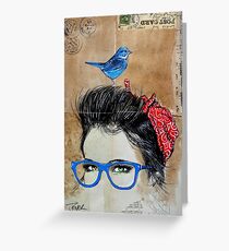 BLUE SPECS Greeting Card
