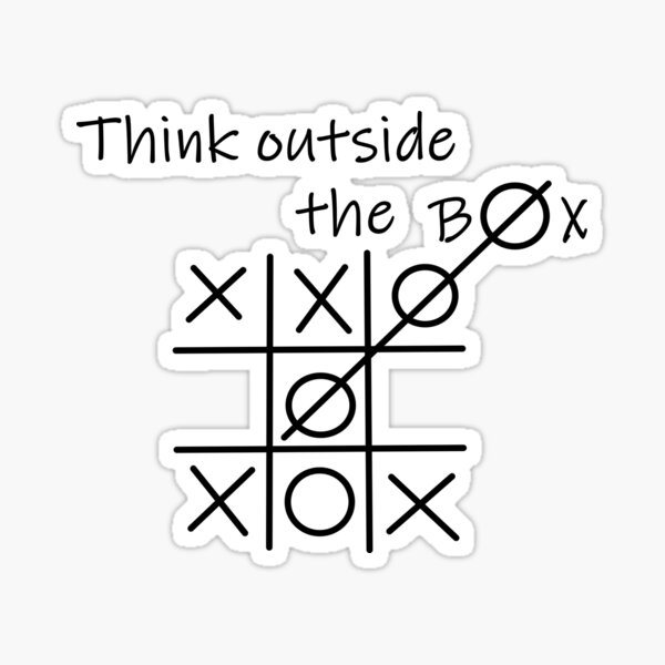 "Think outside the box X's and O's" Sticker for Sale by svvp Redbubble