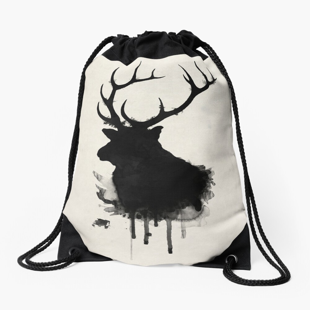 Elk Drawstring Bag