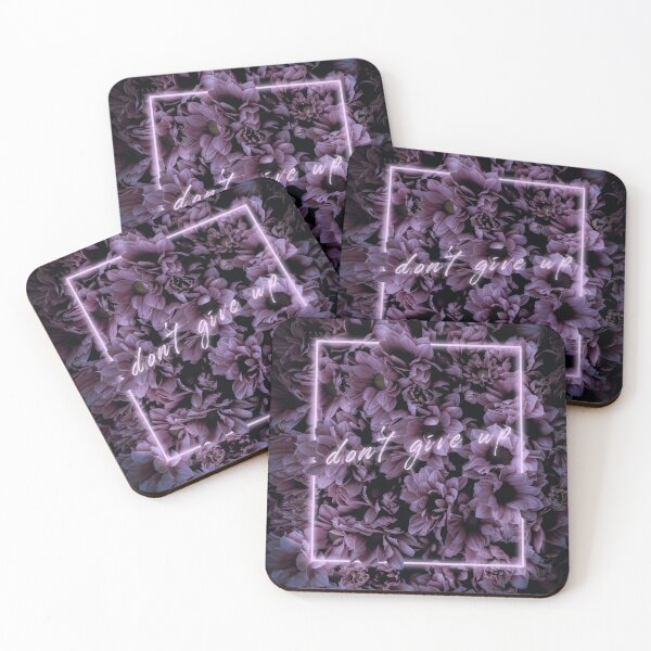 Item preview, Don't Give Up - Purple Neon Flowers designed and sold by katiamelnik.
