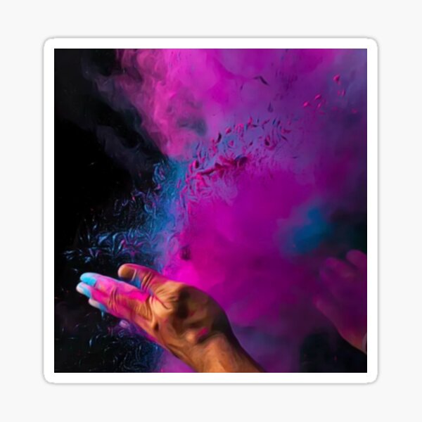 Colorful powder Sticker