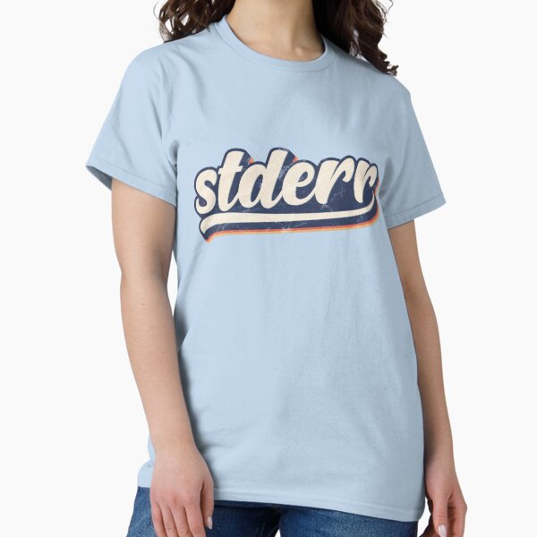 Vista previa del artículo con la obra «stderr retro vintage desgastado | Error estándar», diseñado y vendido por CodingStore  ★★★★★.