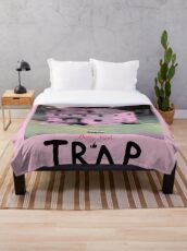 hübsche Mädchen mögen Trap Musik Fleecedecke