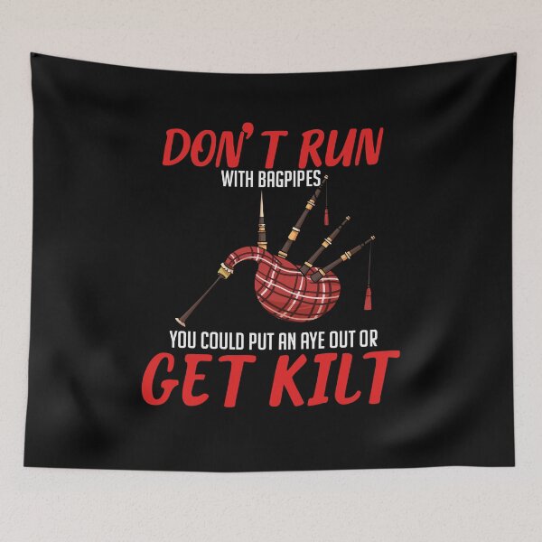 Item preview, Do Not Run With Bagpipes Marching Band designed and sold by Betsytiptoe.