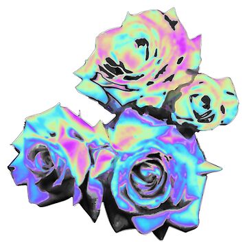 Artwork thumbnail, Holographic Rose Bouquet by dinaaaaaah