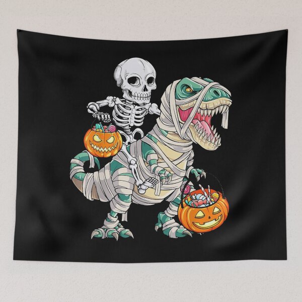Item preview, Skeleton Riding Mummy Dinosaur T rex designed and sold by Phyllis Watlington.