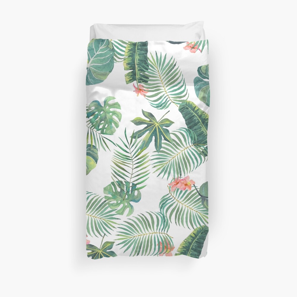 "Tropical Leave Pattern" Duvet Cover by jbeautydesign Redbubble