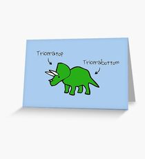 Tarjeta de felicitación Triceratops Tricerabottom