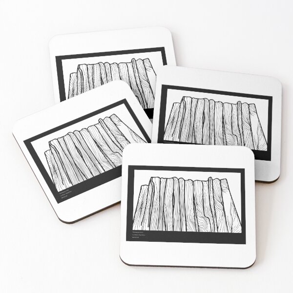 Item preview, Mountains - linear illustration - Talampaya Black- Argentina designed and sold by SofisGarden.
