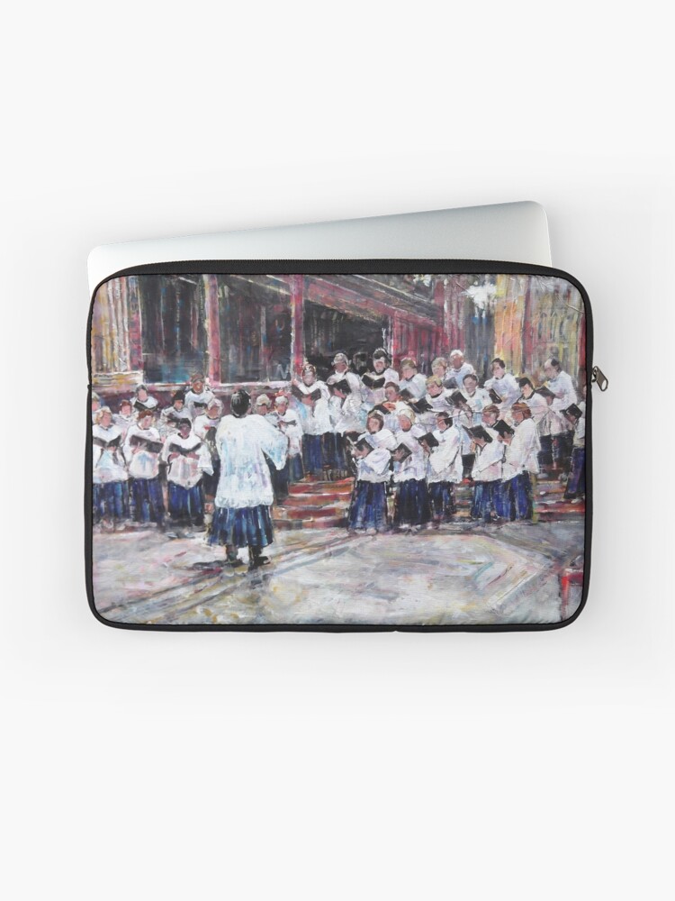 Thumbnail 1 of 2, Laptop Sleeve, Church Choir Singing - Art Prints & Gifts designed and sold by ballet-dance.