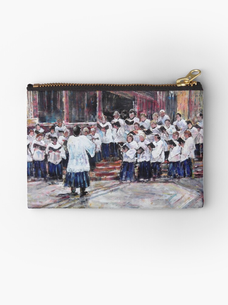 Thumbnail 1 of 4, Zipper Pouch, Church Choir Singing - Art Prints & Gifts designed and sold by ballet-dance.