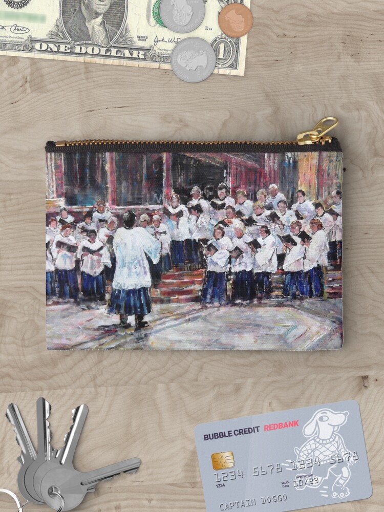 Thumbnail 3 of 4, Zipper Pouch, Church Choir Singing - Art Prints & Gifts designed and sold by ballet-dance.
