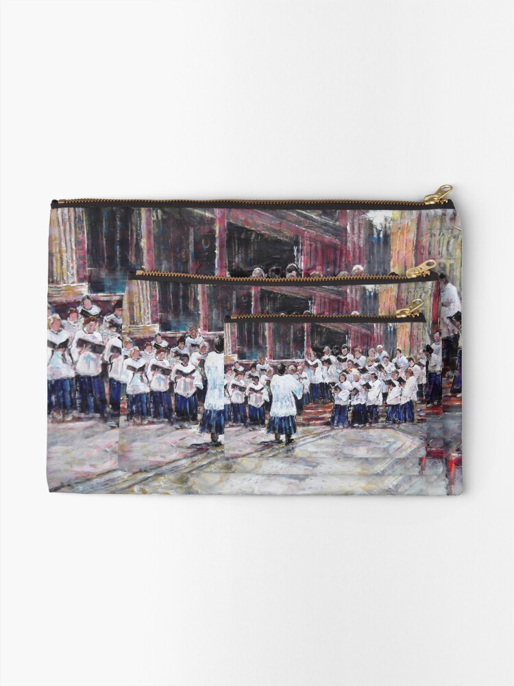 Thumbnail 2 of 4, Zipper Pouch, Church Choir Singing - Art Prints & Gifts designed and sold by ballet-dance.