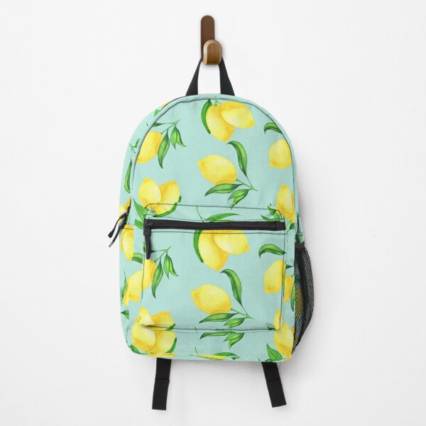 Juicy Lemons Print Backpack - Fresh and Vibrant