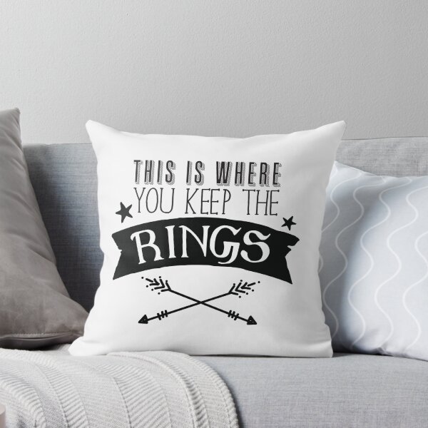 Item preview, This is where you keep the rings (awesome ring bearer throw pillow) designed and sold by jazzydevil.