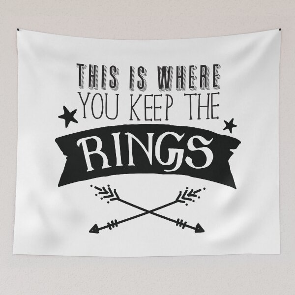 Item preview, This is where you keep the rings (awesome ring bearer throw pillow) designed and sold by jazzydevil.