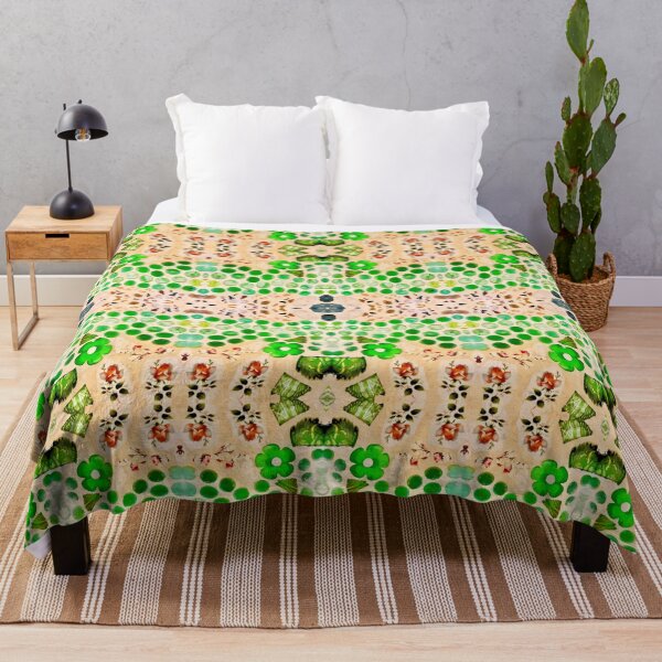 Item preview, Italian Tile in Floral and Emerald Green Pattern designed and sold by MediaArtbyMara.