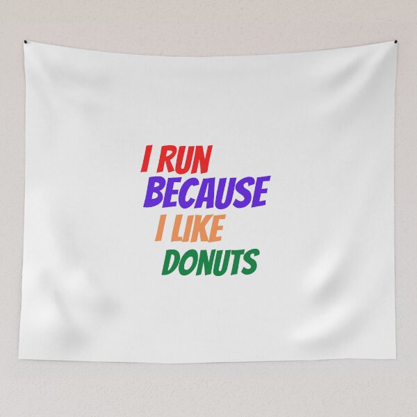 Item preview, I Run because i Like donuts stickers  designed and sold by MasterPiece.