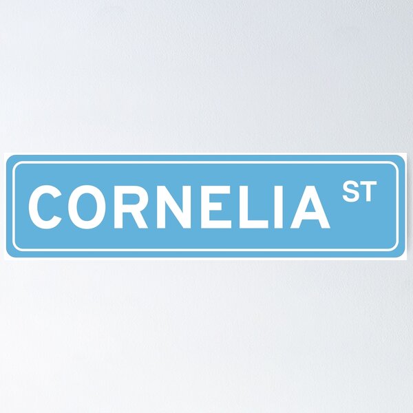 Item preview, Blue Cornelia Street Road Sign designed and sold by Runnerg1rl.