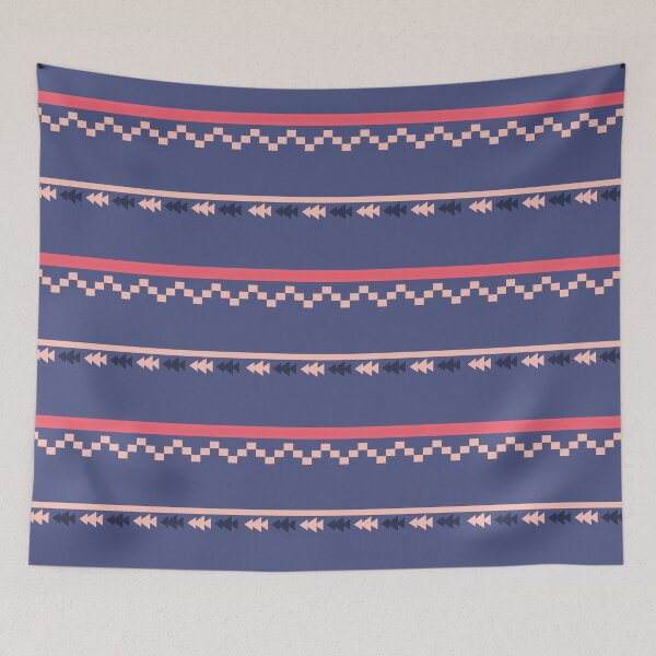 Item preview, Boho Blue Red Pink Pattern designed and sold by SageStoneCo.