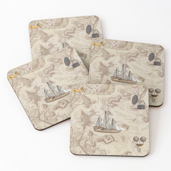 Item preview, Vintage Navigation Map Collage designed and sold by silviaol.