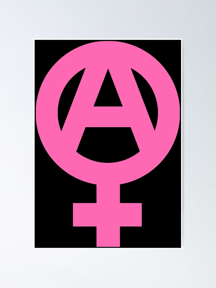 Anarcha Feminist Symbol Pink Poster For Sale By Schpidauu Redbubble