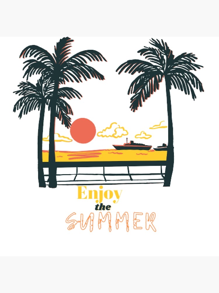 Enjoy the summer t-shirt design. Summer t-shirt design vector. For