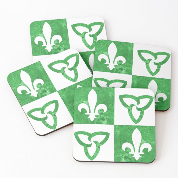 Item preview, Franco-Ontarian Flag - Abstract Design, watercolor  designed and sold by Lynn Callewaert.