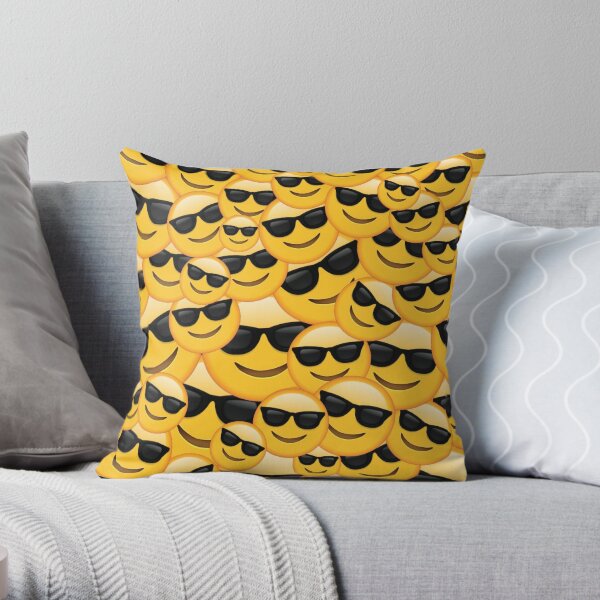 cool emoji Throw Pillow