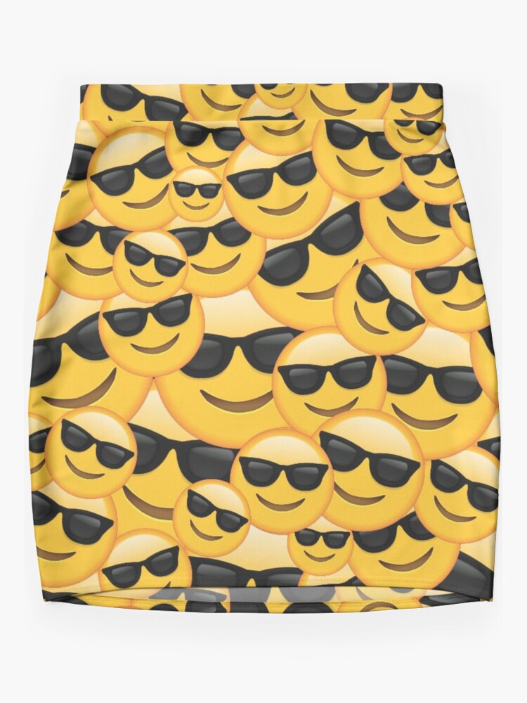 Disover Cool Face Emoji Mini Skirt