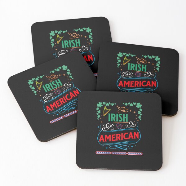 Item preview, Irish American Shamrocks Harp Banner Fireworks Light Blue designed and sold by IrishPOD.