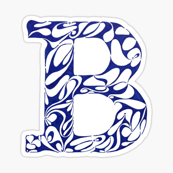 "Margin Letter B (Large)" Sticker for Sale by Biotoho Redbubble