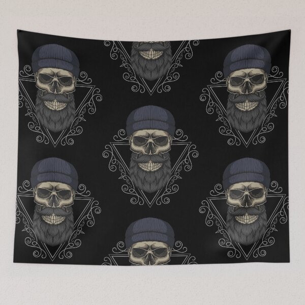 Item preview, Bearded skull designed and sold by Disturbed-Mind.