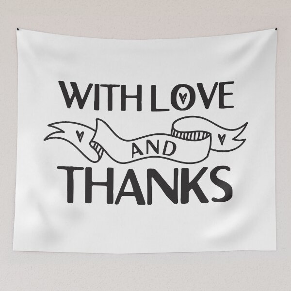 Item preview, WITH LOVE AND THANKS banner  designed and sold by jazzydevil.