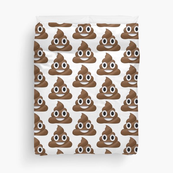 poop emoji Duvet Cover