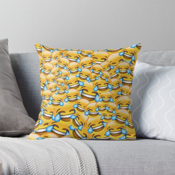 laughing emoji Throw Pillow