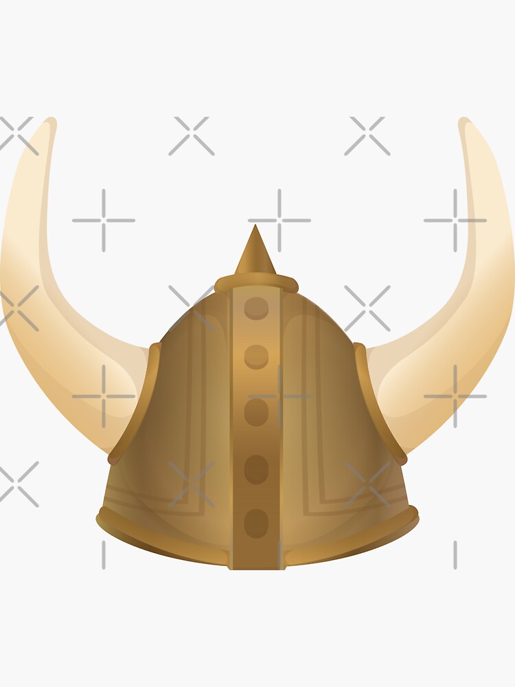 "Viking Helmet Norse Sticker" Sticker for Sale by RedBerryBliss Redbubble