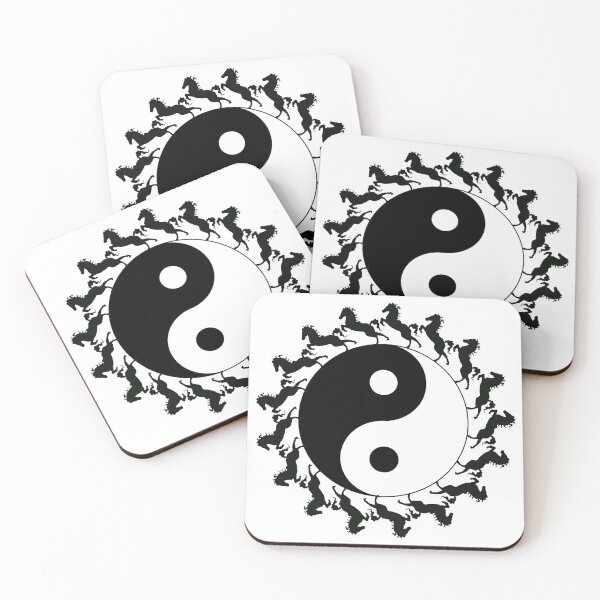 Item preview, Yin Yang Horse Feng Shui Ying Yang Taoism Taijitu Buddhism designed and sold by Minnesnowta.