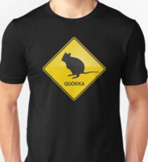 Quokka Warning Sign Slim Fit T-Shirt