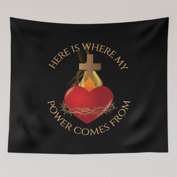 Item preview, My Sacred Heart Power Throw Blanket designed and sold by MagicWolfStar.