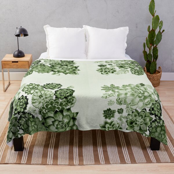 Item preview, Green Monochrome Succulent Plants Wall Contemporary Garden Design designed and sold by Irina Sztukowski.
