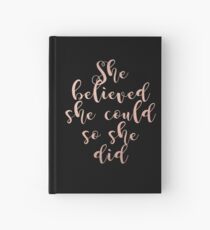 Rose Gold glaubte sie Notizbuch