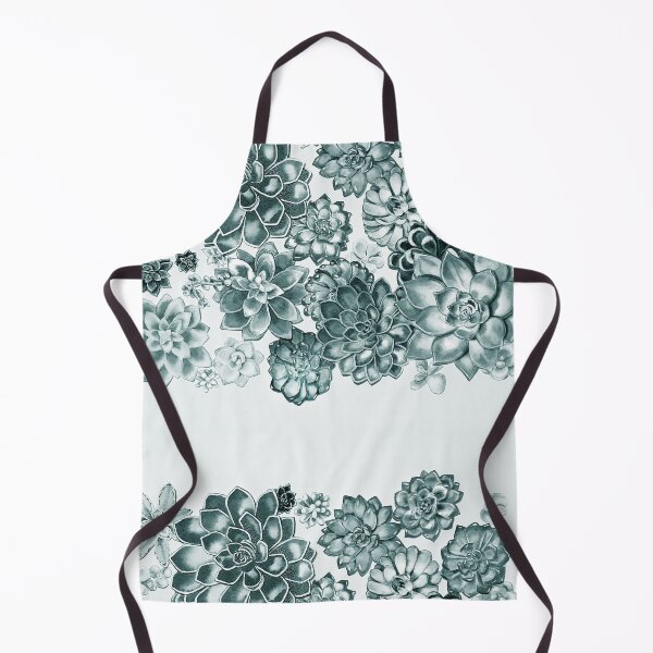 Item preview, Teal Blue Monochrome Succulent Plants Wall Contemporary Garden Design  designed and sold by Irina Sztukowski.