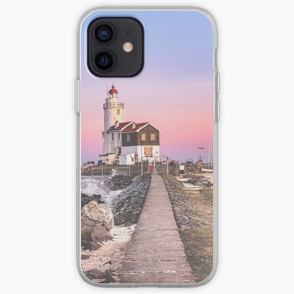 Lighthouse at sunset (Marken) iPhone Soft Case