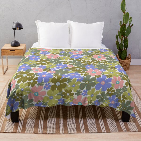 Item preview, Groovy Daisies - Green Purple designed and sold by KBurnsArt.